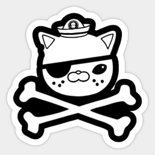 Octopus Cute Kids Pirate Cat Sticker